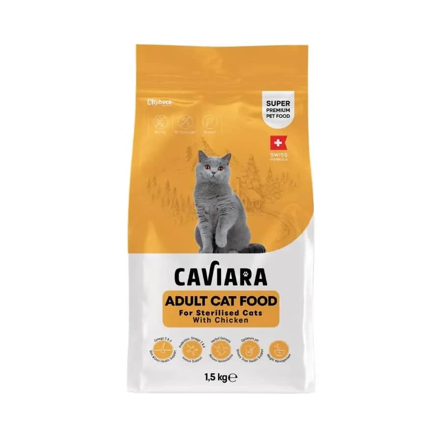 Caviara Tavuklu Kısırlaştırılmış Yetişkin Kedi Maması