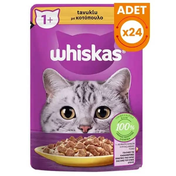 Whiskas Pouch Jöle İçerisinde Tavuklu Yetişkin Konserve Kedi Maması