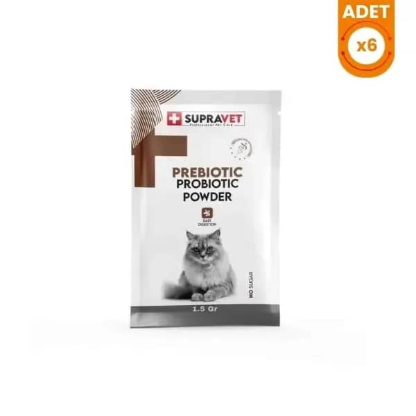 Supravet Bağışıklık Güçlendirici Kediler için Toz Probiyotik ve Prebiyotik Takviyesi