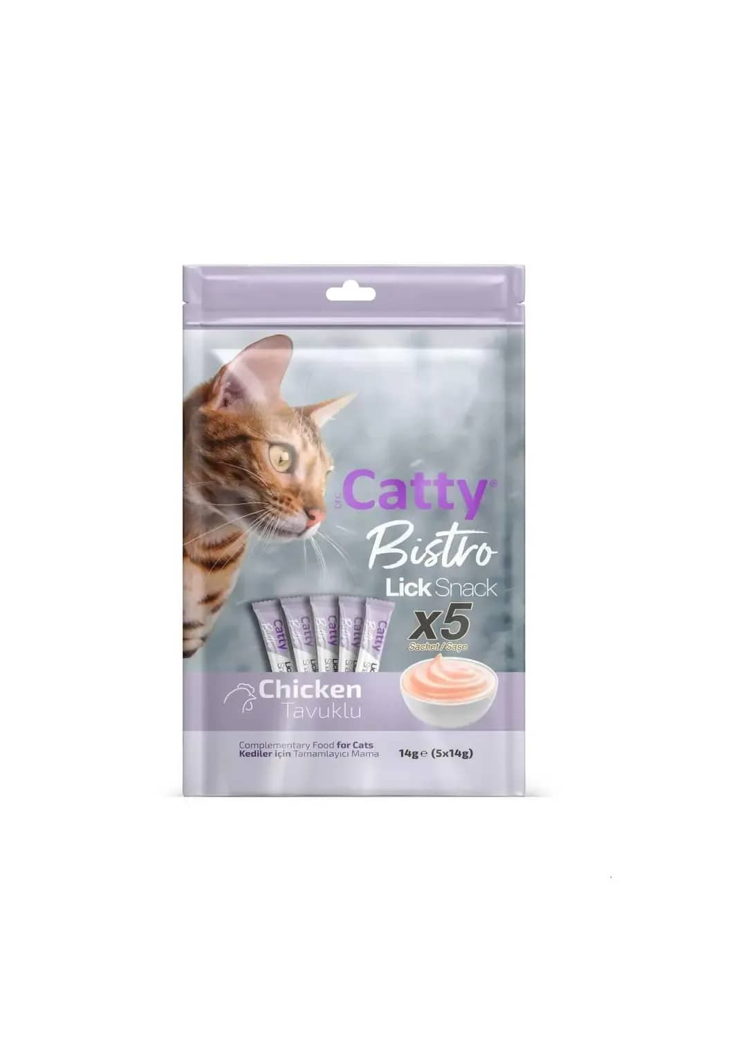 Catty Bistro Tavuklu Kısır Kedi Krema Ödülü 5 x