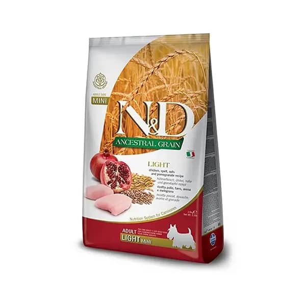 N&D Düşük Tahıllı Light Tavuk ve Narlı Küçük Irk Diyet Köpek Maması