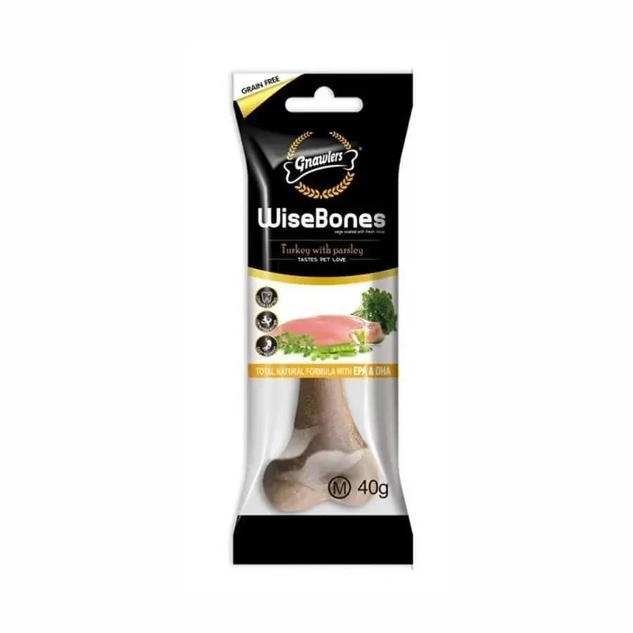 Gnawlers Wise Bone Hindi ve Maydonozlu Köpek Ödül Kemiği