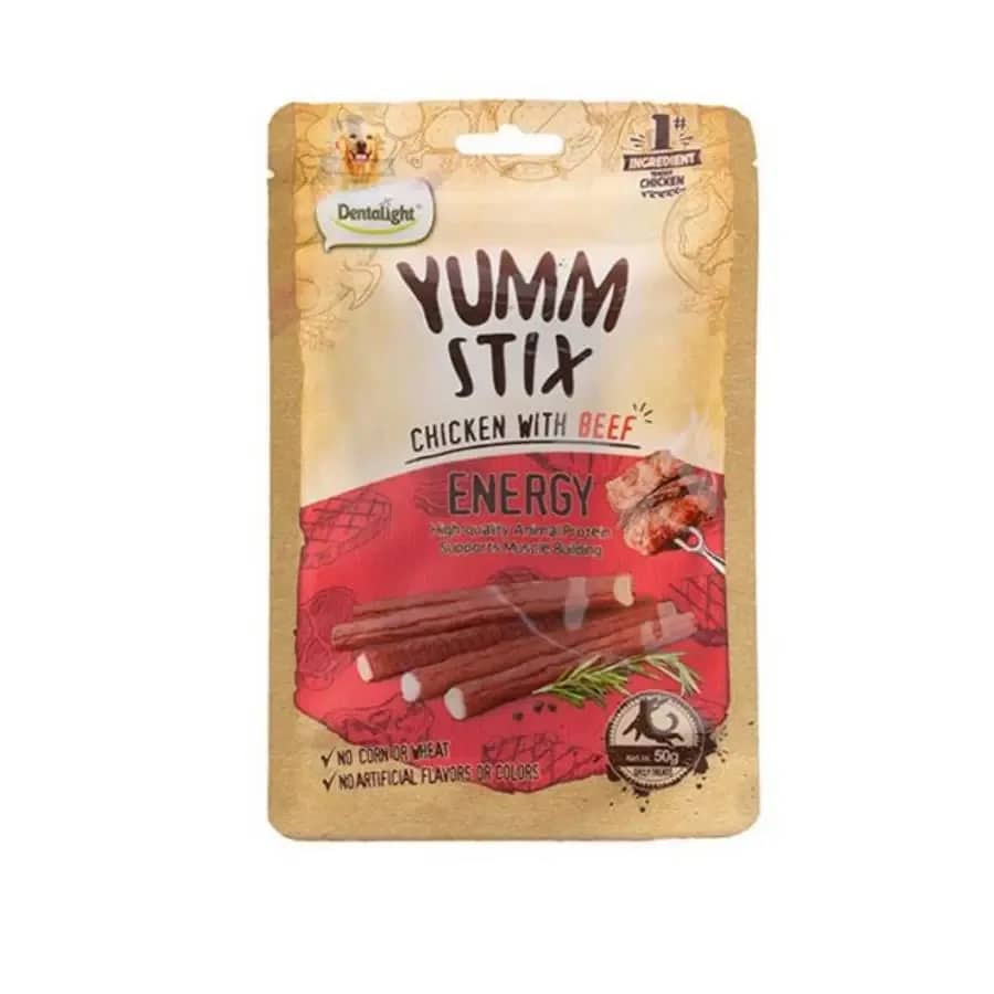Dentalight Yumm Stick Energy Tavuklu ve Sığır Etli Köpek Ödül Çubuğu