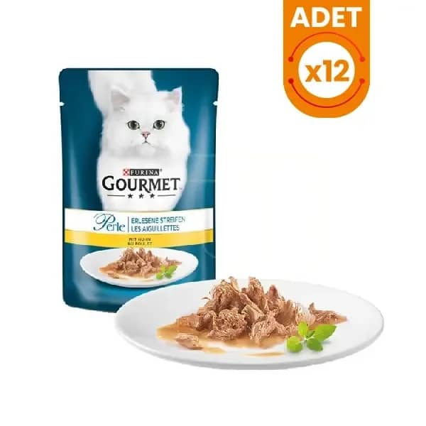 Gourmet Perle Izgara Tavuklu Pouch Yetişkin Konserve Kedi Maması