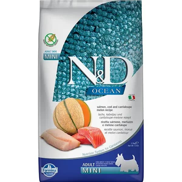 N&D Ocean Somon ve Morina Balıklı Mini Yetişkin Köpek Maması