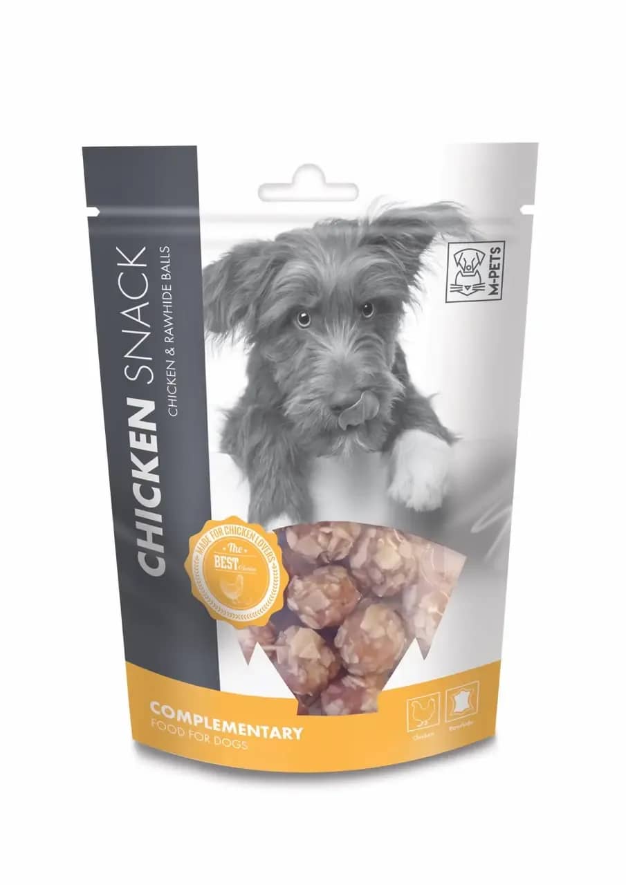 M-Pets My Snacky Tavuk ve Sığır Derili Top Köpek Ödül Maması