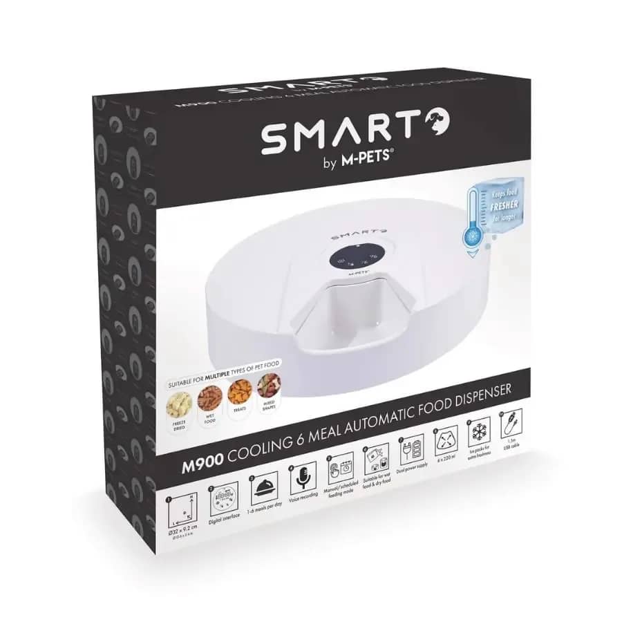 M-Pets Samrto M900 Soğutuculu Otomatik Mama Kabı 6 Bölmeli