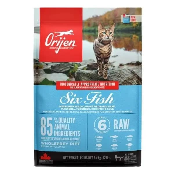 Orijen Six Fish Tahılsız Balık Yavru ve Yetişkin Kedi Maması