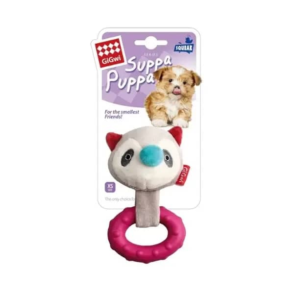Gigwi Suppa Puppa Sesli Rakun Peluş Köpek Çiğneme Oyuncağı