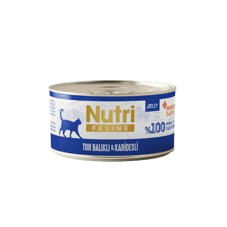 Nutri Feline Ton Balıklı ve Karidesli Tahılsız Yetişkin Kedi Konservesi