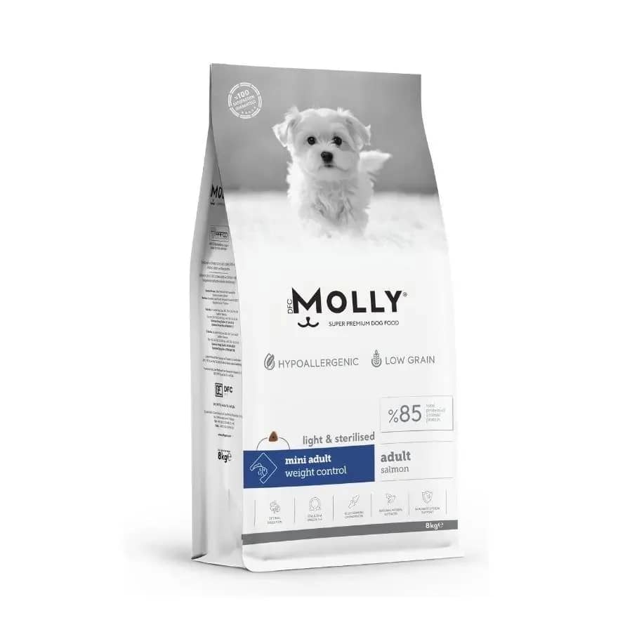 Molly Düşük Tahıllı Hypoallergenic Somonlu Küçük Irk Kısırlaştırılmış Yetişkin Köpek Maması