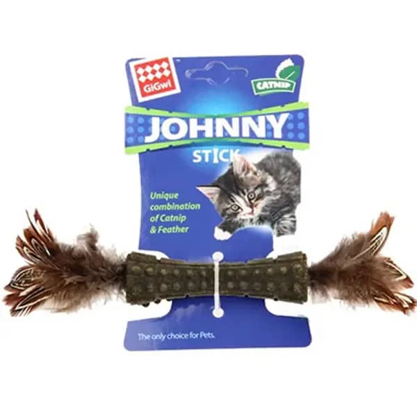 Gigwi Johnny Stick Doğal Tüylü Kedi Oyuncağı