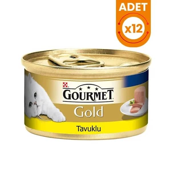 Gourmet Gold Kıyılmış Tavuklu Yetişkin Konserve Kedi Maması