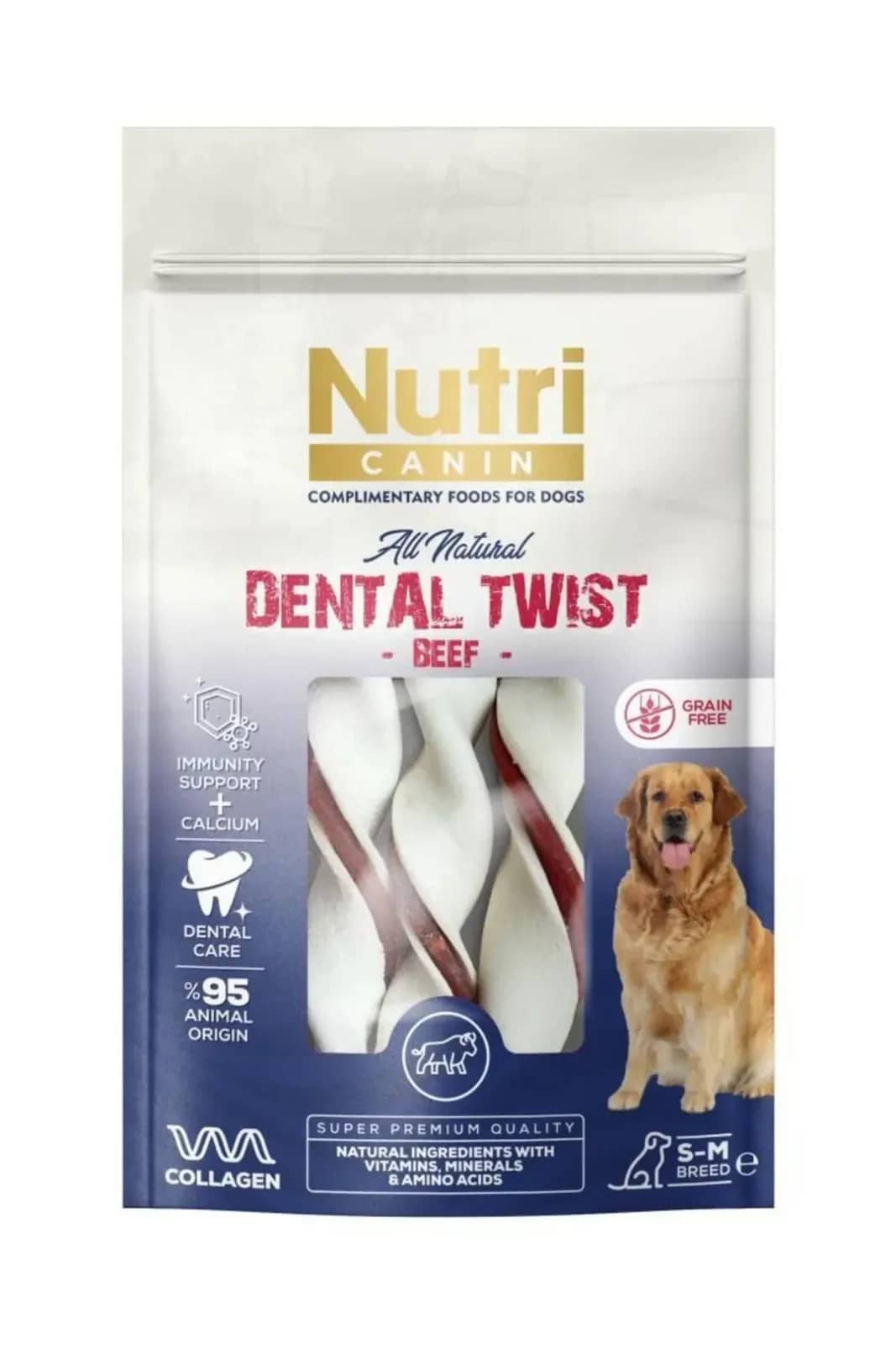 Nutri Canin Dental Twist Biftekli Diş Sağlığı Köpek Ödülü