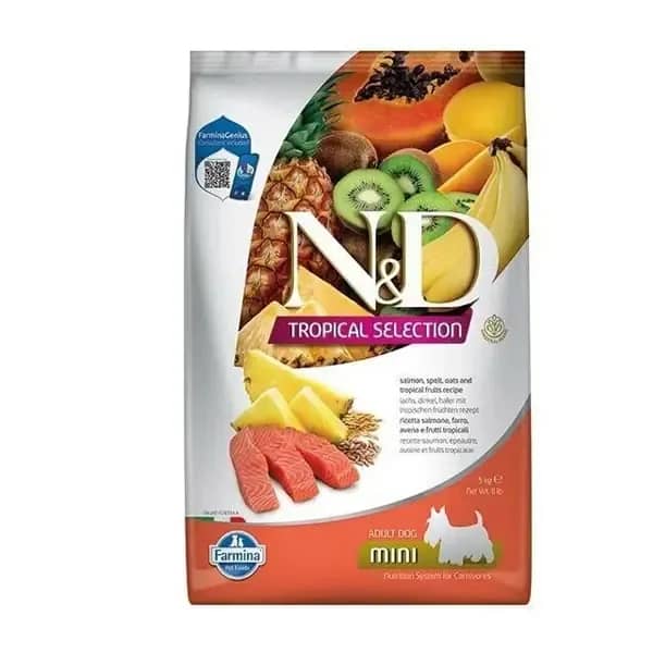 N&D Tropical Selection Somonlu ve Tropikal Meyveli Mini Irk Yetişkin Köpek Maması