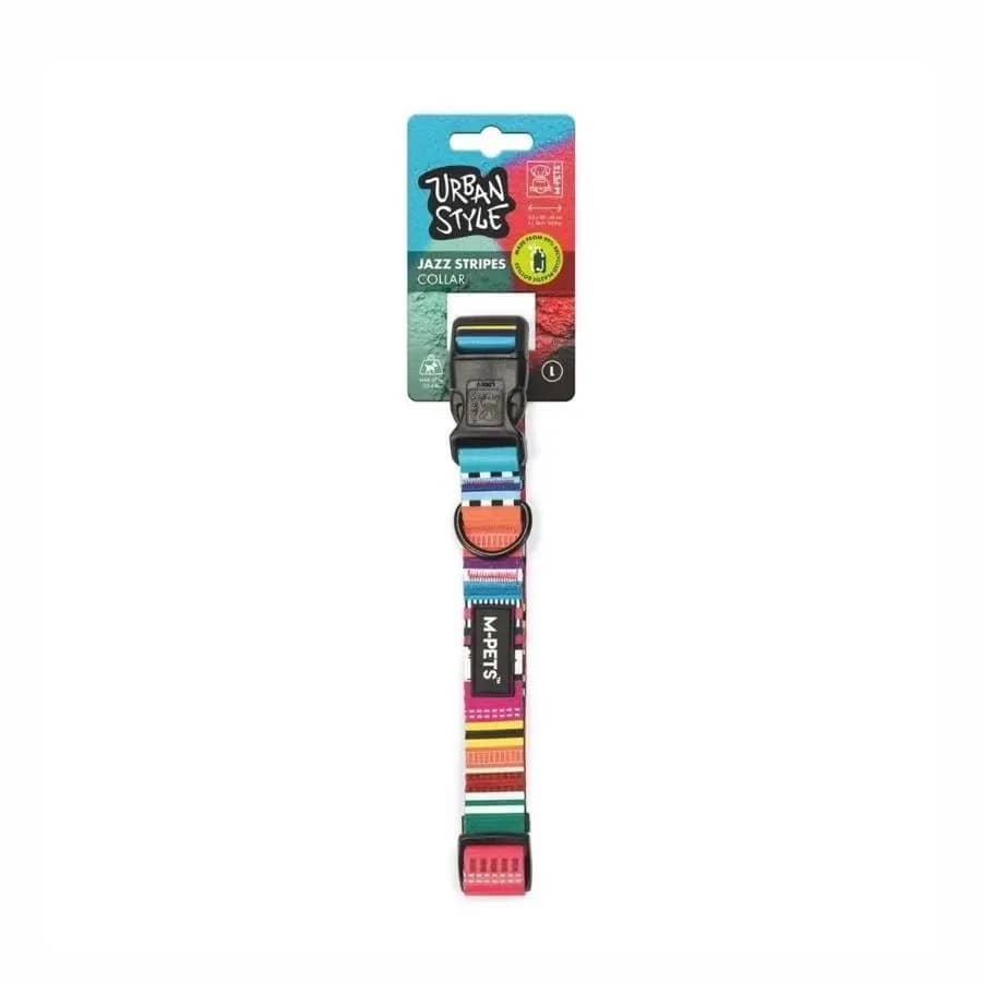 M-Pets Urban Style Jazz Stripes Köpek Boyun Tasması L