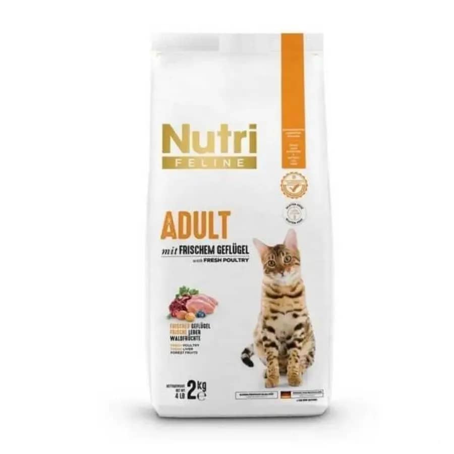 Nutri Feline Nutri Glutensiz Kümes Hayvanlı Düşük Tahıllı Yetişkin Kedi Maması