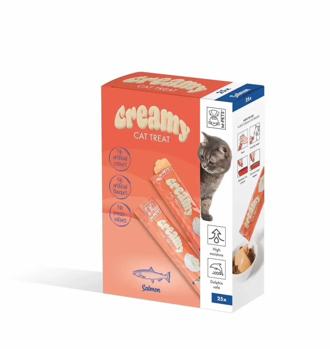 M-Pets Creamy Somonlu Sıvı Kedi Ödül Maması