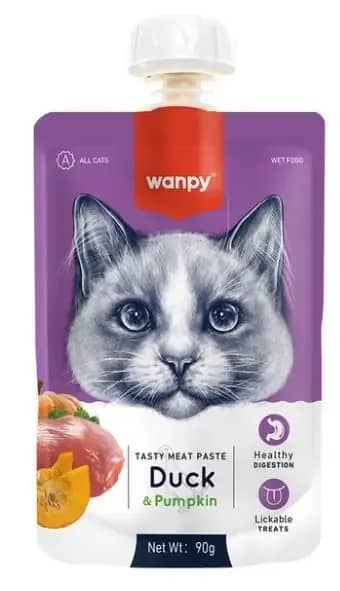 Wanpy Taze Ördekli ve Bal Kabaklı Kedi Et Ezmesi