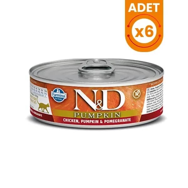 N&D Pumpkin Balkabaklı Tavuk ve Narlı Konserve Kedi Maması