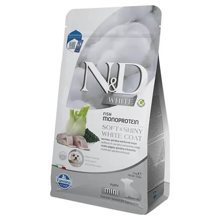 N&D White Balıklı Spirulinalı Küçük Irk Yavru Köpek Maması