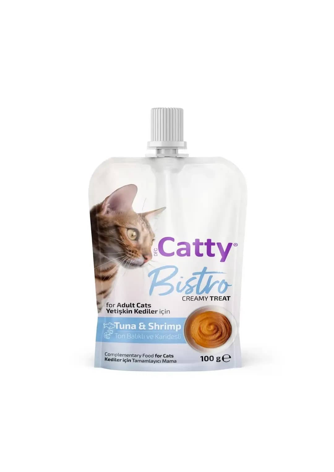 Catty Bistro Ton Balıklı ve Karidesli Yetişkin Kedi Krema Ödülü
