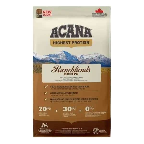 Acana Ranchlands Tahılsız Sığır ve Kuzu Etli Yetişkin Köpek Maması