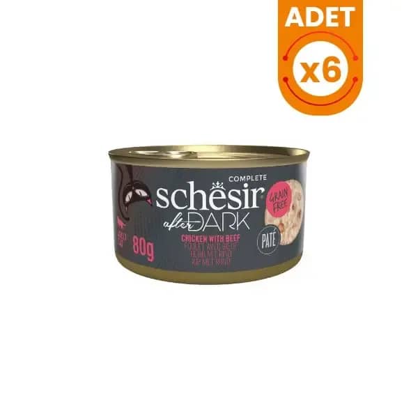 Schesir After Dark Pate Tavuklu ve Sığır Etli Yetişkin Kedi Konservesi