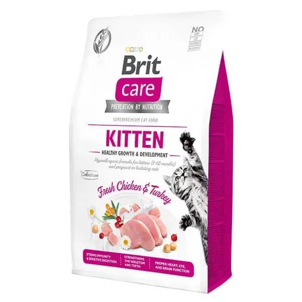 Brit Care Hipoalerjenik Kitten Tahılsız Tavuk ve Hindili Yavru Kedi Maması