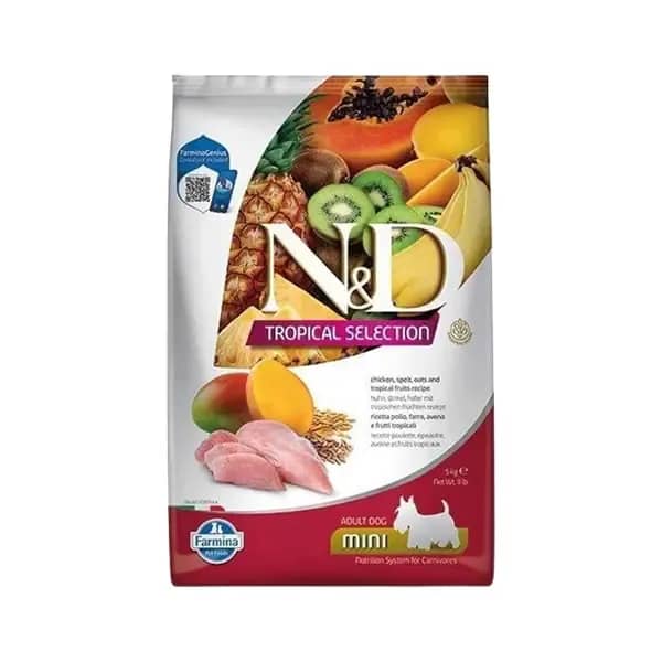 N&D Tropical Selection Tavuklu ve Tropikal Meyveli Mini Irk Yetişkin Köpek Maması