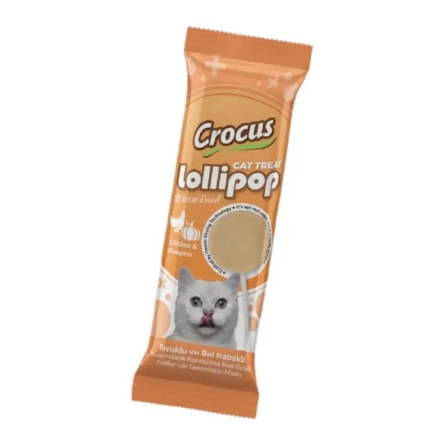 Crocus Tavuklu ve Balkabaklı Lolipop Kedi Ödül Maması 1.4 gr Adet