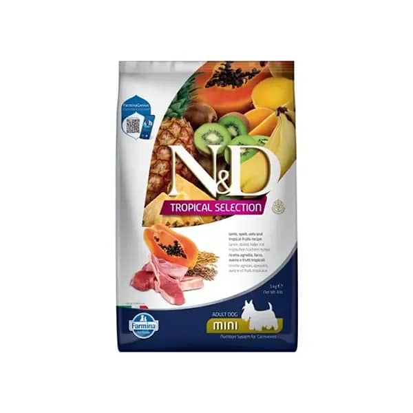 N&D Tropical Selection Kuzu Etli ve Tropikal Meyveli Mini Irk Yetişkin Köpek Maması