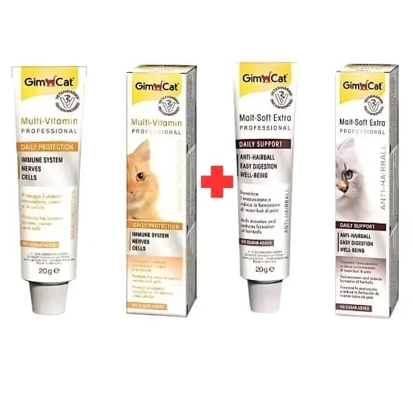 Gimcat Malt Soft Extra 20 gr + Multivitamin 20 gr Kedi Malt Macunu