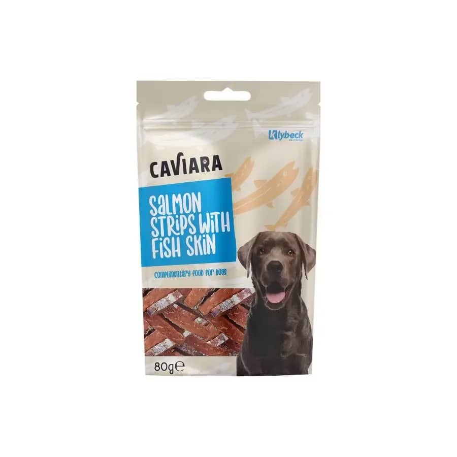 Caviara Kurutulmuş Balık Şeritleri Köpek Ödül Maması