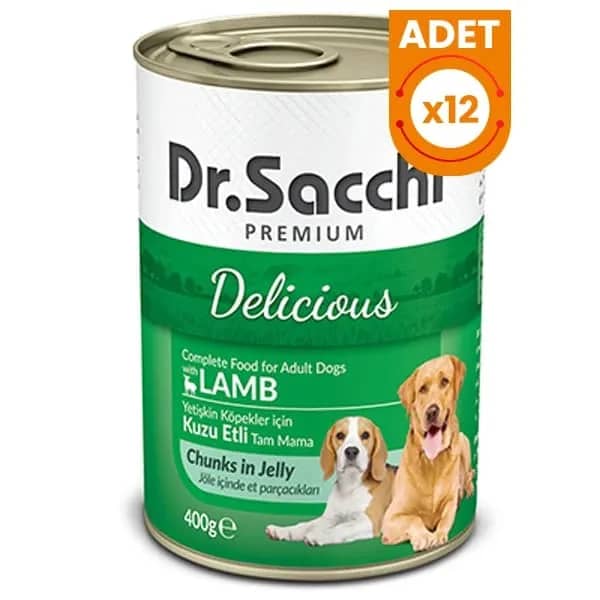 Dr.Sacchi Kuzu Etli Yetişkin Konserve Köpek Maması