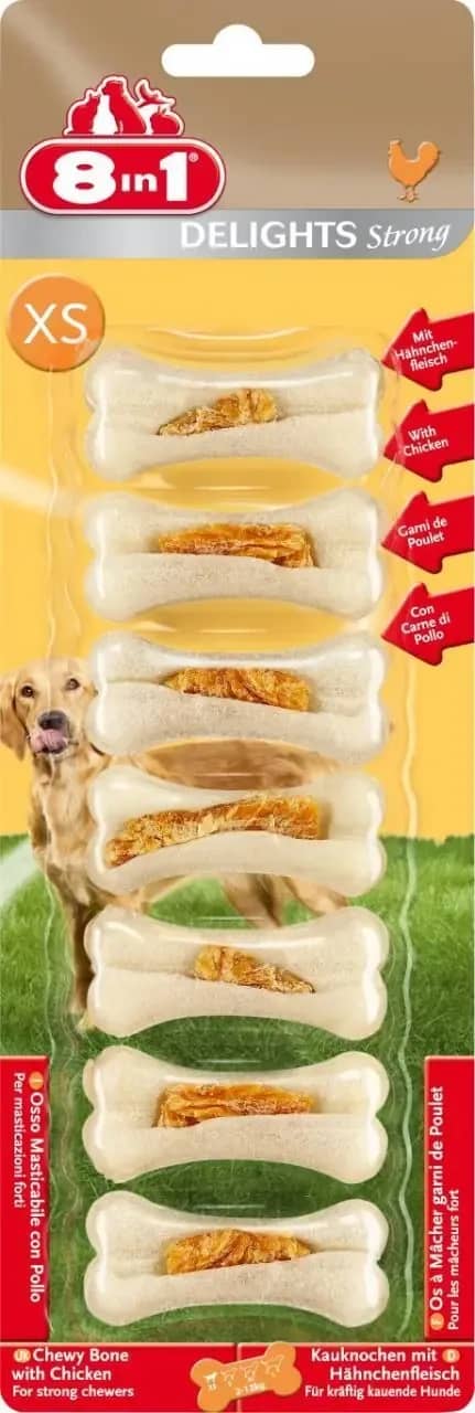 8in1 Delights Tavuklu Köpek Ödül Kemiği 40 gr