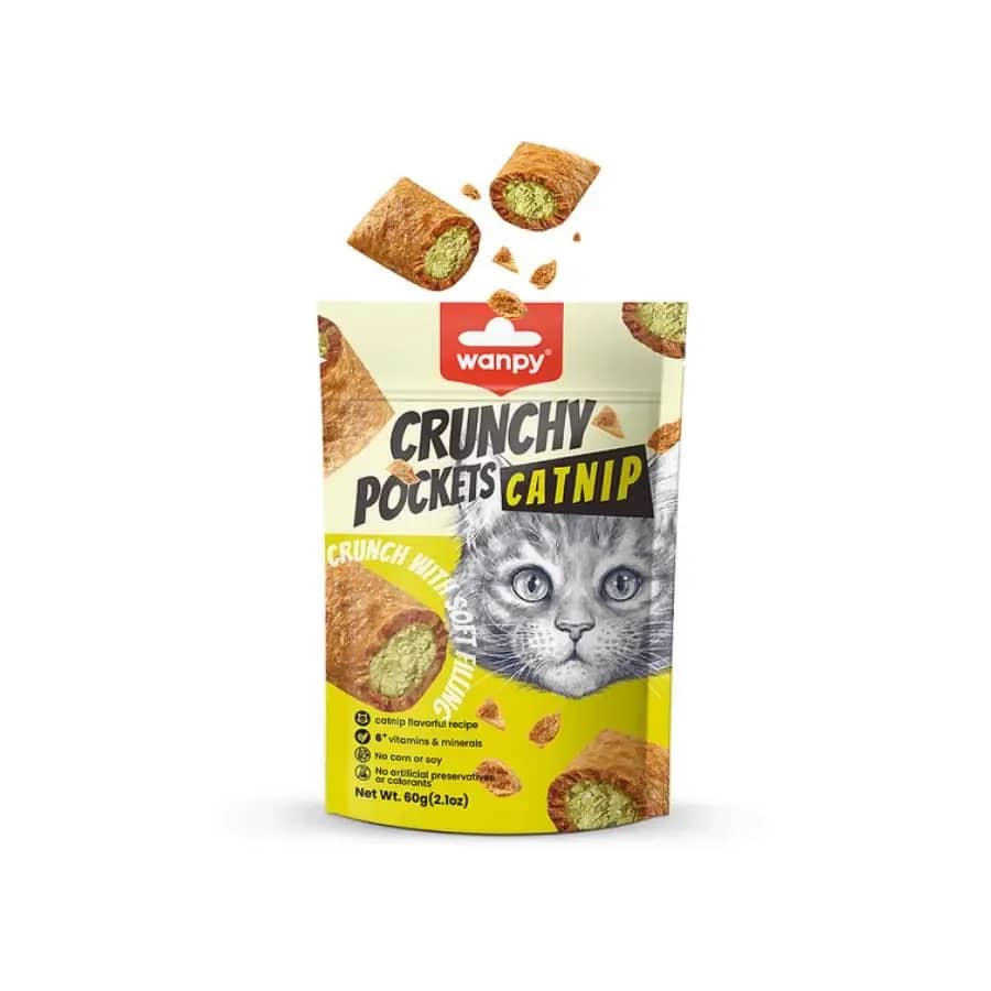 Wanpy Crunch Catnip ve Tavuklu Kedi Ödül Maması