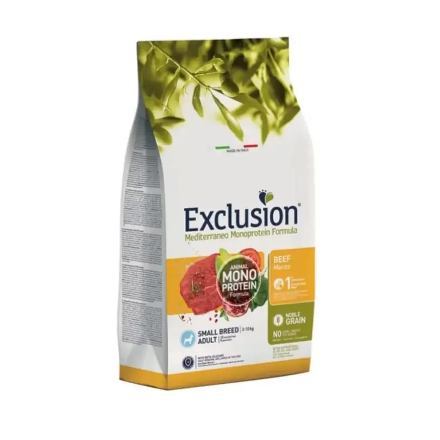 Exclusion Monoprotein Düşük Tahıllı Sığır Etli ve Narlı Küçük Irk Yetişkin Köpek Maması