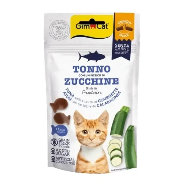 Gimcat Crunchy Snacks Ton Balıklı ve Kabaklı Tahılsız Kedi Ödül Maması