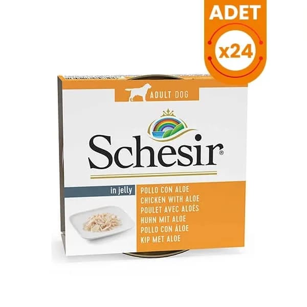 Schesir Jelly Puppy Aloe Vera ve Tavuklu Konserve Yavru Köpek Maması