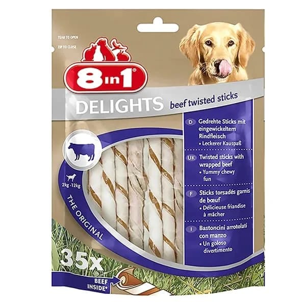 8in1 Delights Biftekli Köpek Ödül Çubuğu