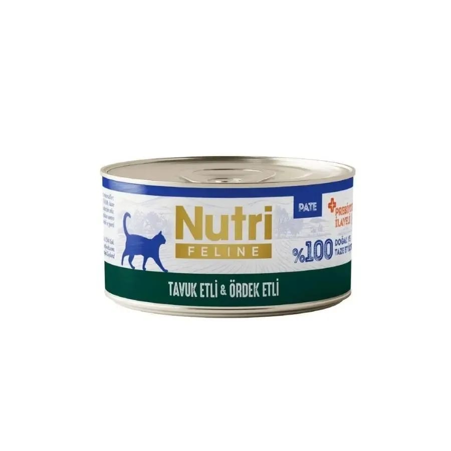 Nutri Feline Tavuk Etli ve Ördekli Tahılsız Yetişkin Kedi Konservesi