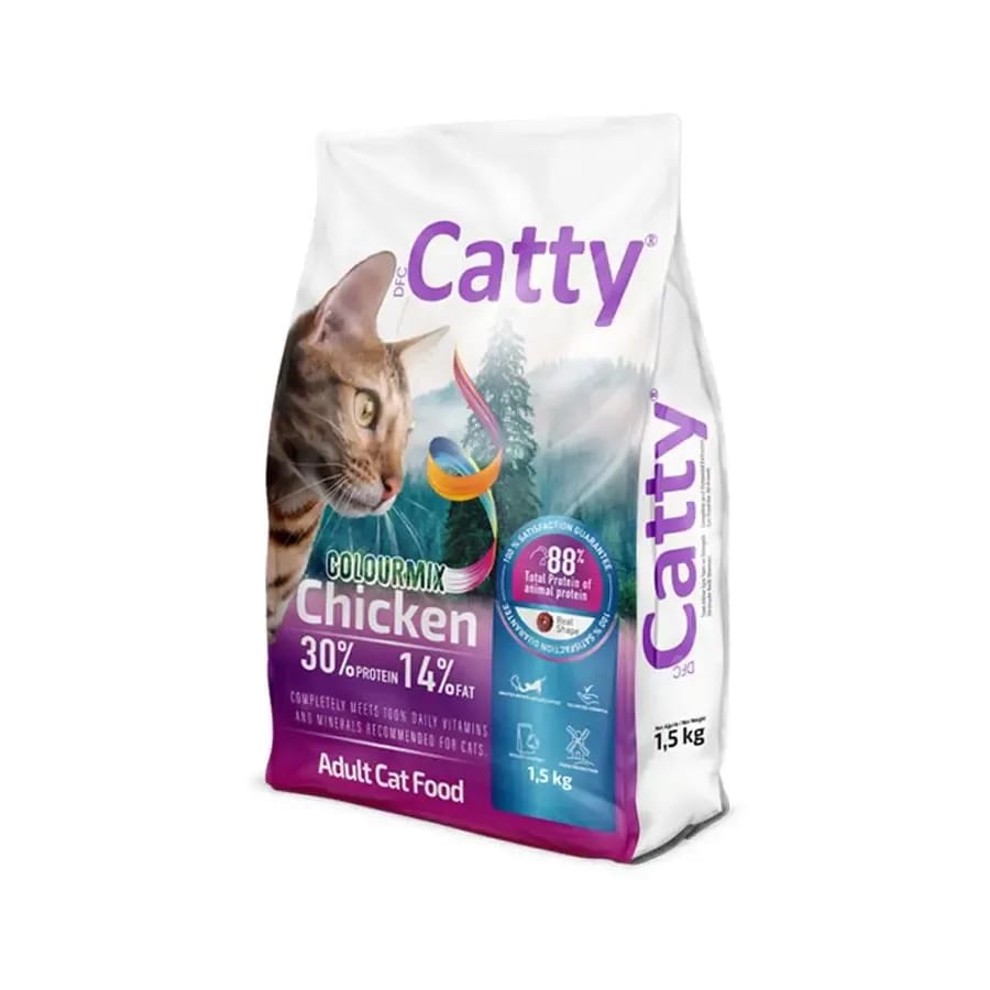 Catty Colourmix Tavuklu Renkli Taneli Yetişkin Kedi Maması