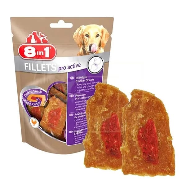 8in1 Fillets Pro Active Eklem Sağlığı için Köpek Ödül Maması 80 gr