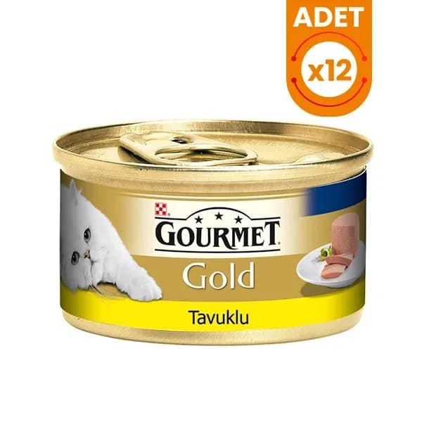 Gourmet Gold Kıyılmış Tavuklu Yetişkin Konserve Kedi Maması