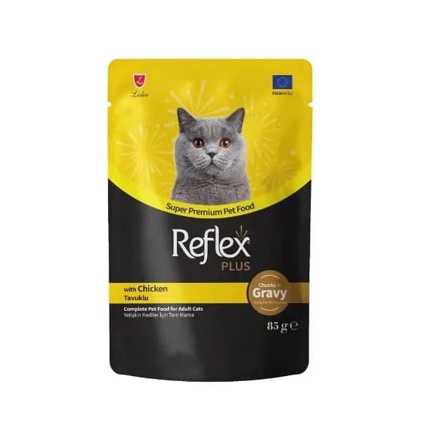 Reflex Plus Sos İçinde Tavuklu Pouch Yetişkin Konserve Kedi Maması