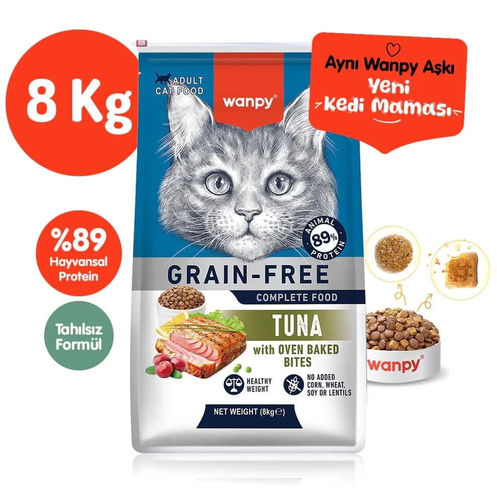 Wanpy Ton Balıklı Tahılsız Yetişkin Kedi Maması