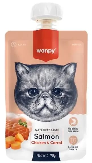 Wanpy Taze Somonlu ve Tavuklu Kedi Et Ezmesi
