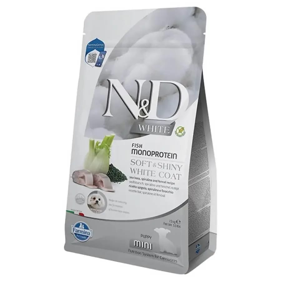 N&D White Balıklı Spirulinalı Küçük Irk Yavru Köpek Maması