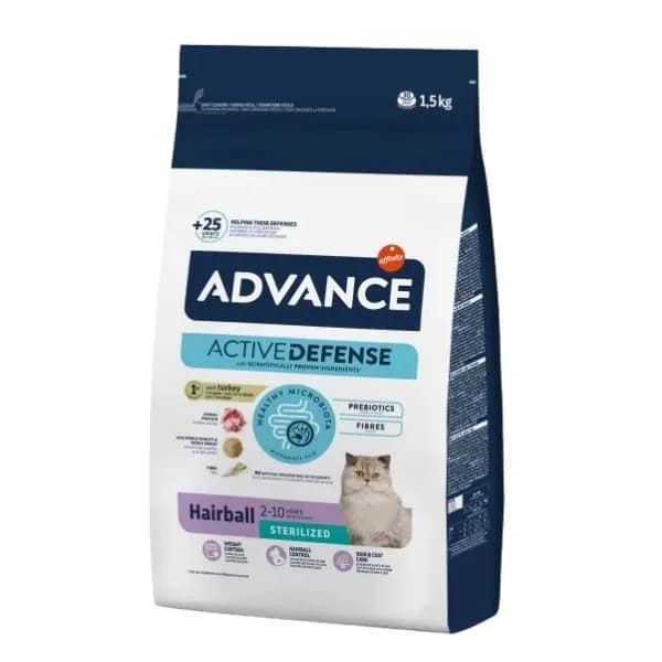 Advance Hairball Tüy Yumağı Önleyen Hindili Kısır Kedi Maması